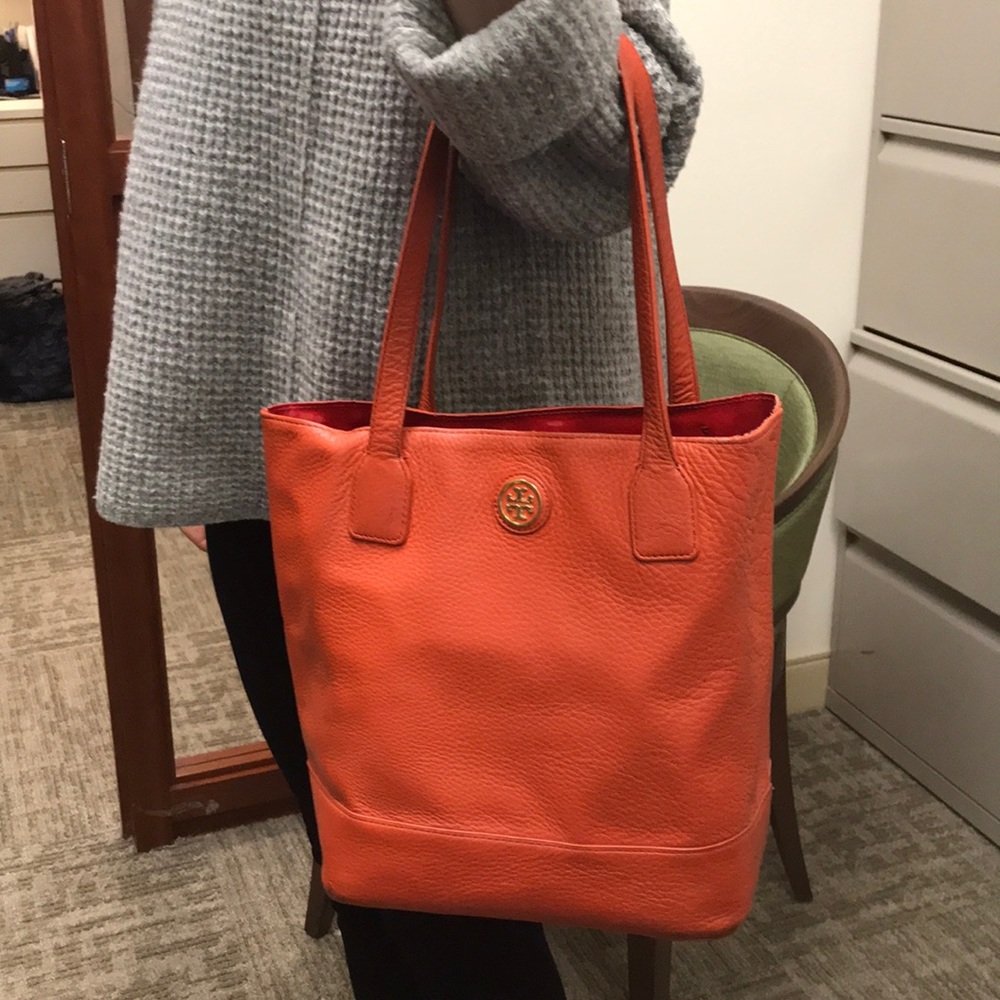 Tory Burch Burnt Orange Bucket Bag